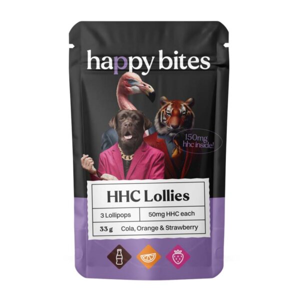Happy Bites HHC Lollies kóla / narancs / eper