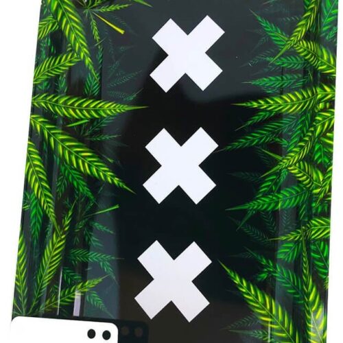 Best Buds XXX Amsterdam nagy fém gördülő tálca mágneses darálókártyával