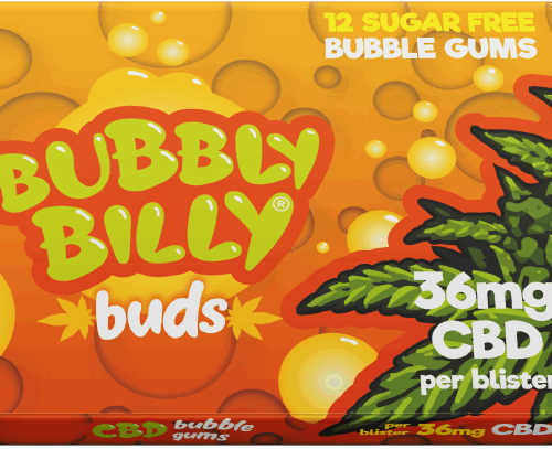 Bubbly Billy Buds Mango ízű rágógumi (36 mg CBD)