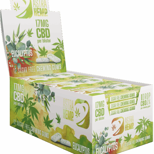 Astra kender eukaliptusz rágógumi (17 mg CBD)