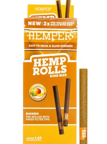 HEMPER Hemp Rolls King Size Papírcsutora 2db - Mango