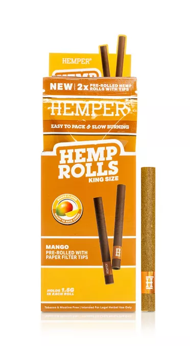 HEMPER Hemp Rolls King Size Papírcsutora 2db - Mango