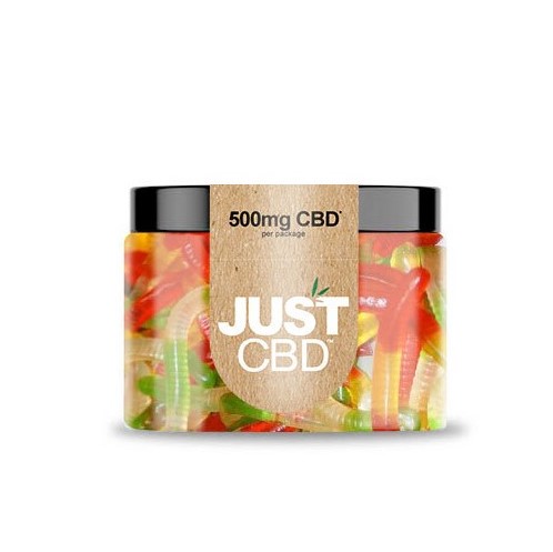 JustCBD Gummies Worms 250 mg - 3000 mg CBD 500 mg