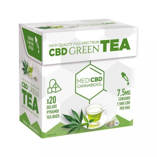 MediCBD Zöld tea - piramis teafilter CBD-vel