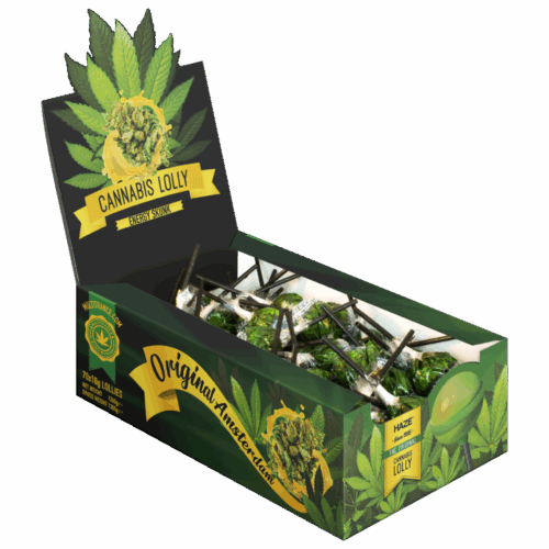 Cannabis Energy Skunk Lollies – Kijelző karton (70 Nyalóka)