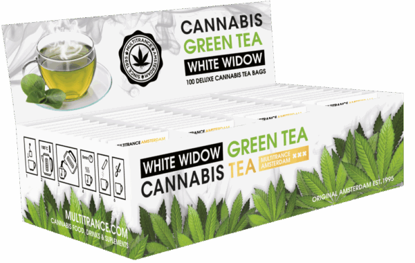 Cannabis White Widow Green Tea - Display Container (100 teazacskó)