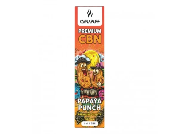 CanaPuff CBN eldobható Vape Pen PAPAYA PUNCH