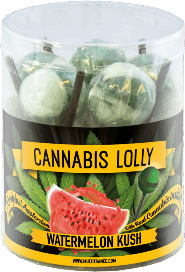 Cannabis Watermelon Kush nyalókák – ajándékdoboz (10 nyalóka)
