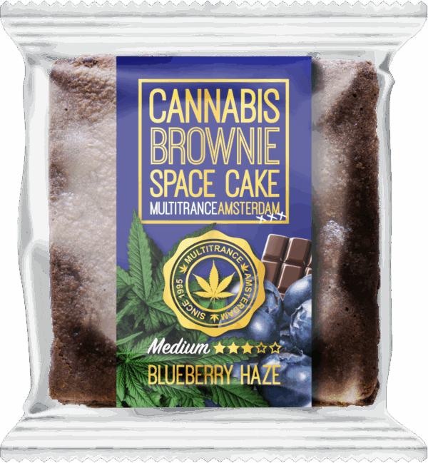Cannabis Blueberry Haze Brownie (Közepes Sativa íz) - Doboz (24 csomag)
