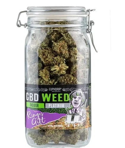 Euphoria CBD Weed Glass Platinum Ringo's Gift