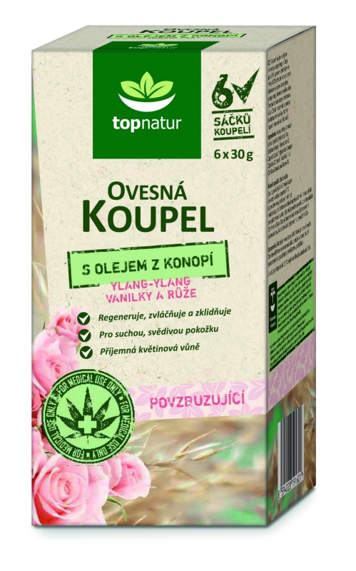 Topnatur Ovesná koupel s olejem z konopí