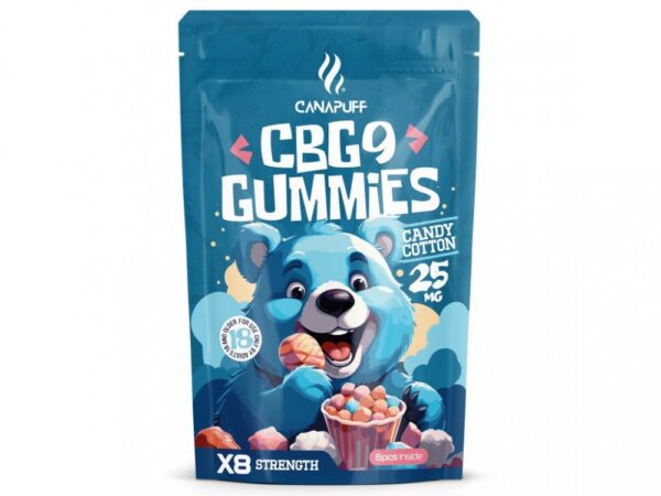 CanaPuff CBG9 Gummies Candy Cotton