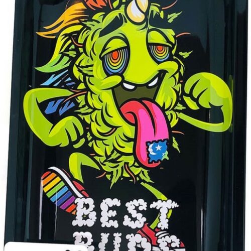 Best Buds LSD nagy fém gördülő tálca mágneses darálókártyával