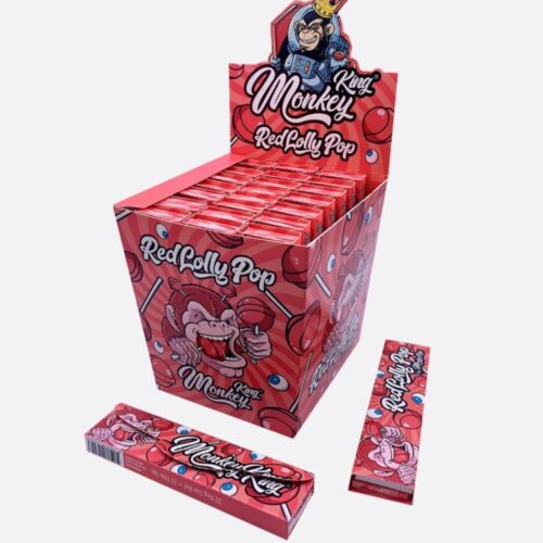 Monkey King Szűrős papírok dohányzáshoz (Vörös nyalóka illatú)