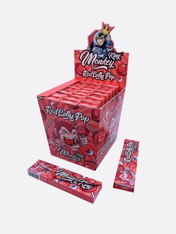 Monkey King Szűrős papírok dohányzáshoz (Vörös nyalóka illatú)