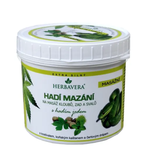 Herbavera Kígyó kenőcs kenderrel és gesztenyével 500 ml