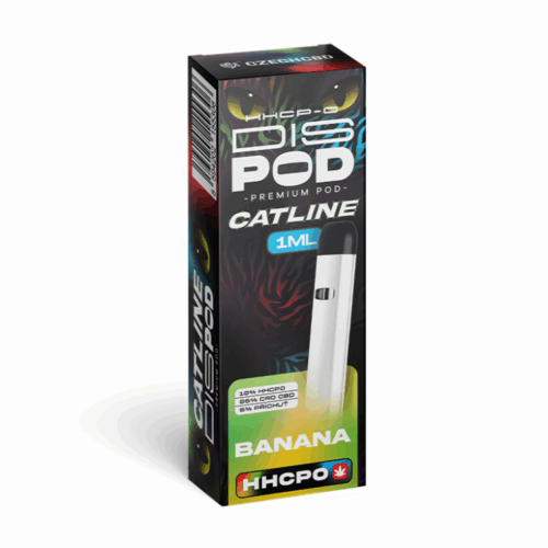 Czech CBD HHCPO CATline Vape Pen disPOD Banán