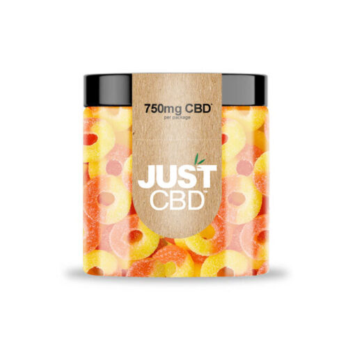 JustCBD Gumik Barack Gyűrűk 250 mg - 3000 mg CBD 1000 mg