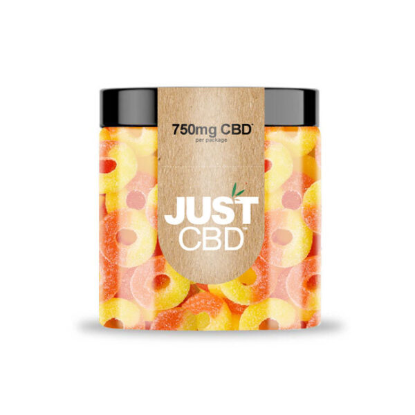 JustCBD Gumik Barack Gyűrűk 250 mg - 3000 mg CBD 1000 mg