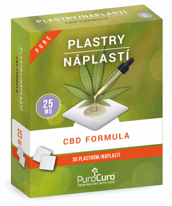 PuroCuro 25 mg kender CBD formula tapaszok