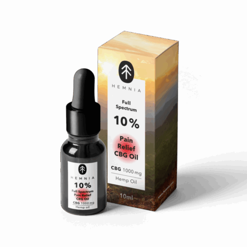 Hemnia Teljes spektrum Fájdalom Relief CBG olaj - 10 % CBG