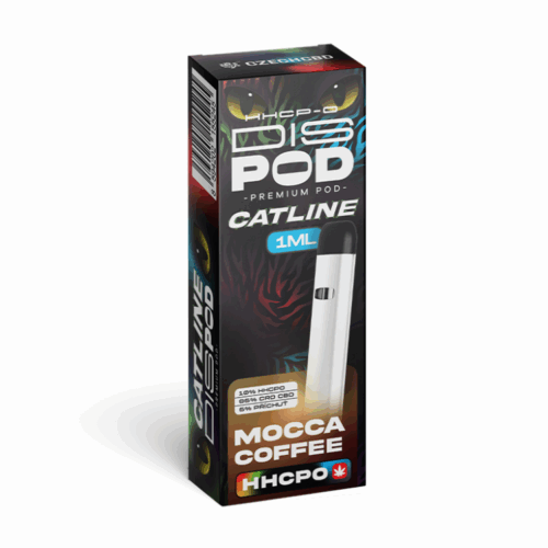 Czech CBD HHCPO CATline Vape Pen disPOD Mocca Coffee