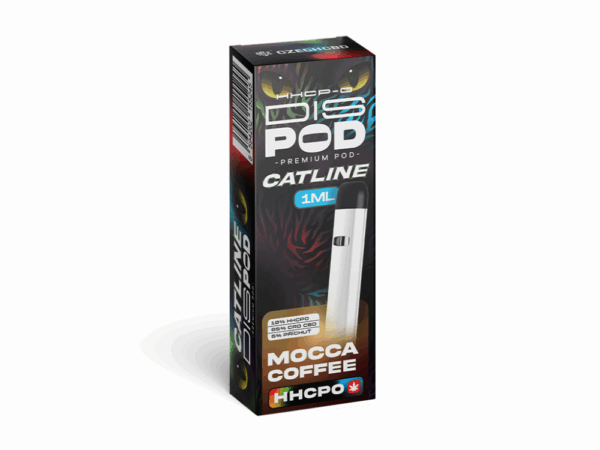 Czech CBD HHCPO CATline Vape Pen disPOD Mocca Coffee