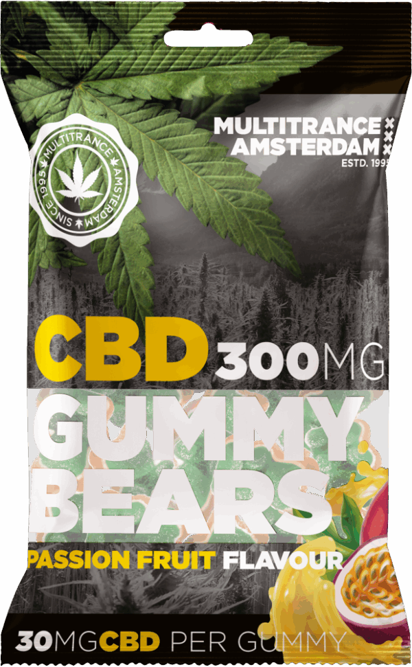 Passiógyümölcs ízű CBD mézgás medve (300 mg)