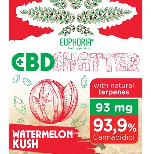 Euphoria Shatter Watermelon Kush (93-465 mg CBD) 93 mg