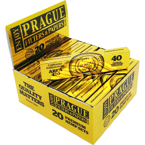 Prague Filters and Papers - Óriás méret papírokat és szűrők - Kender készlet - doboz 20 pcs