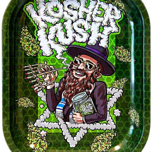 Best Buds Kosher Kush fém gördülő tálca kicsi