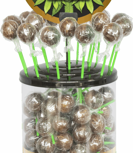 Cannabis Hash Lollies – Kijelző tartály (100 Nyalóka)