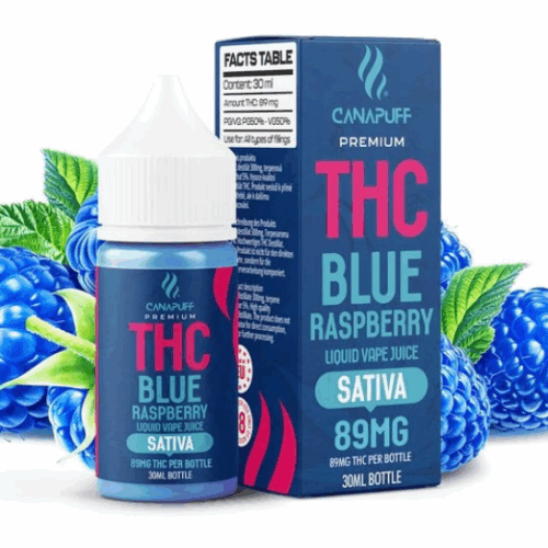 CanaPuff THC+ folyékony kék málna