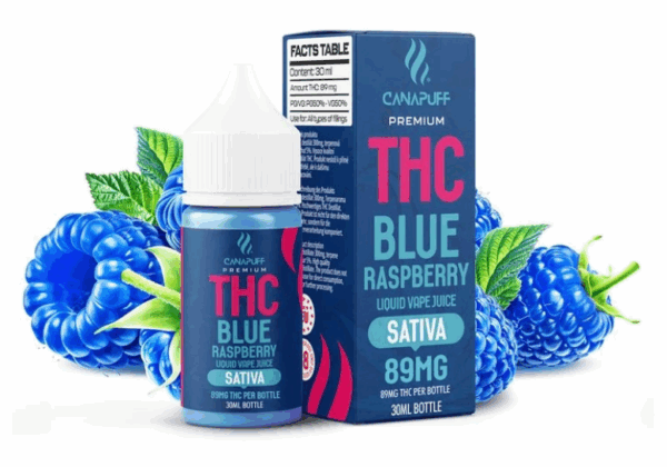 CanaPuff THC+ folyékony kék málna