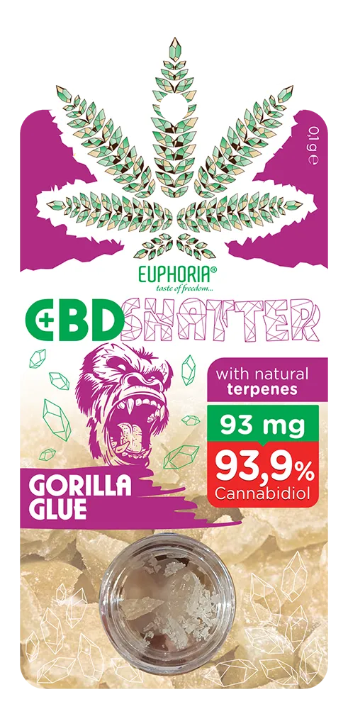 Euphoria Shatter Gorila ragasztó (93-465 mg CBD) 93 mg