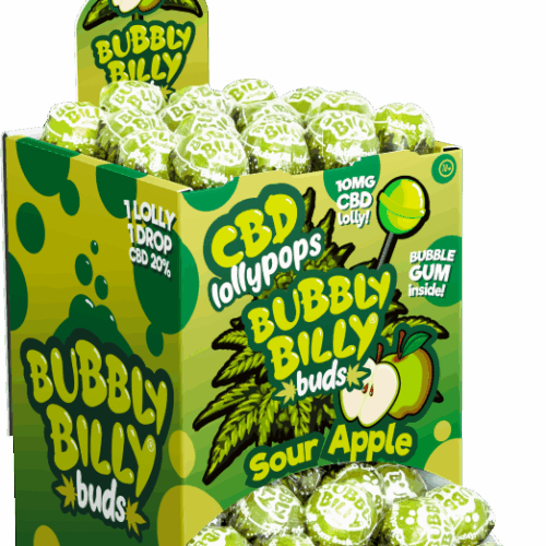 Bubbly Billy Rügyek 10 mg CBD savanyú alma nyalókák