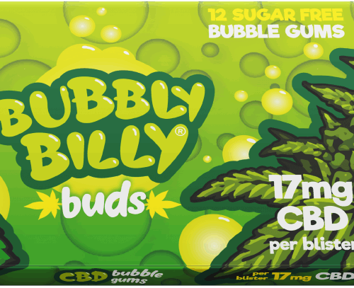 Bubbly Billy Buds menta ízű rágógumi (17 mg CBD)