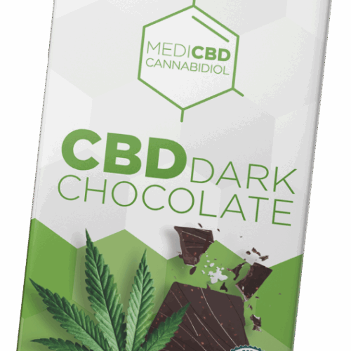 MediCBD Étcsokoládé sós karamellgyöngyökkel (100 mg CBD)