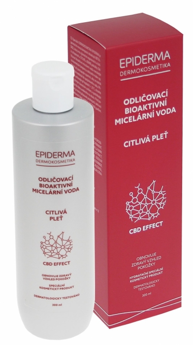 Epiderma bioaktív CBD micellás sminklemosó víz