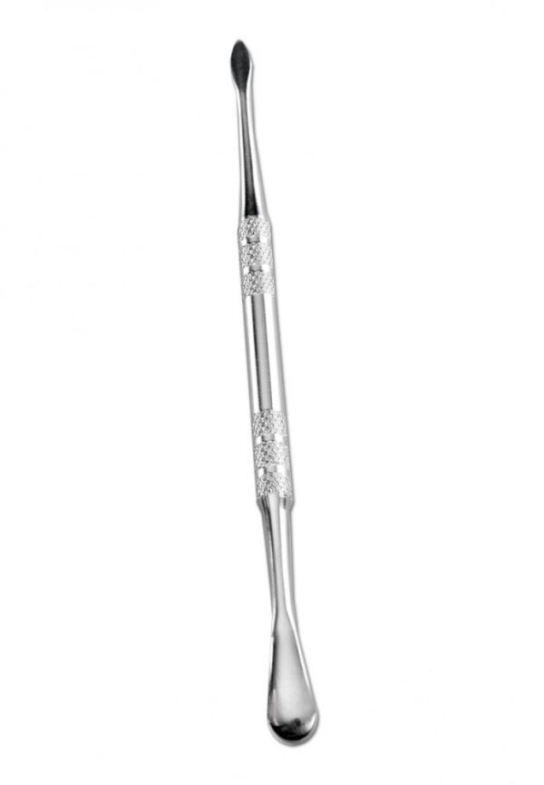 Rozsdamentes acél szerszám spatula és hegyes vége 123 mm