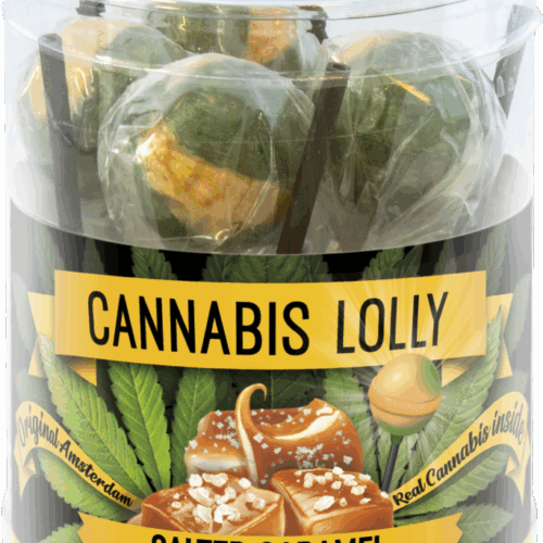 Cannabis sózott karamell nyalókák – ajándékdoboz (10 nyalóka)