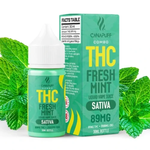 CanaPuff THC+ folyékony Fresh Mint