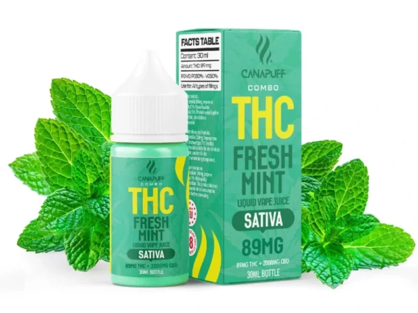 CanaPuff THC+ folyékony Fresh Mint