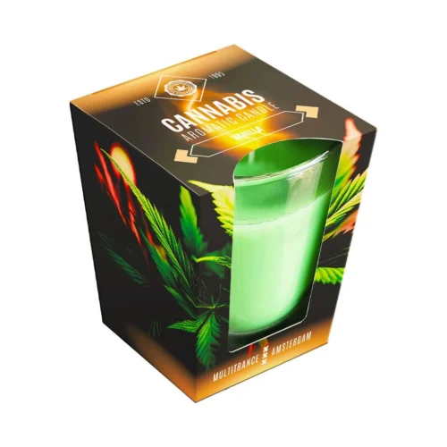 Aromás gyertya - kannabisz és vanília illatú