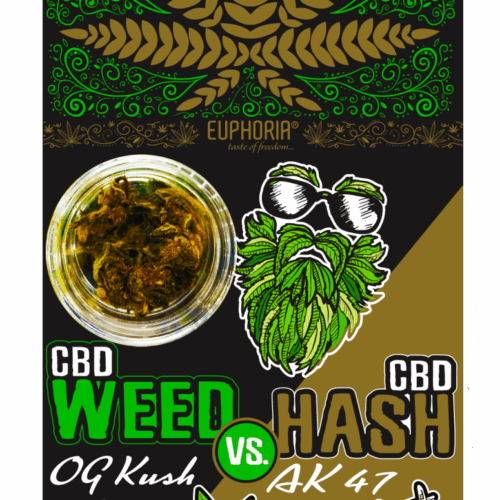 Euphoria CBD Weed OG Kush vs CBD Hash AK 47
