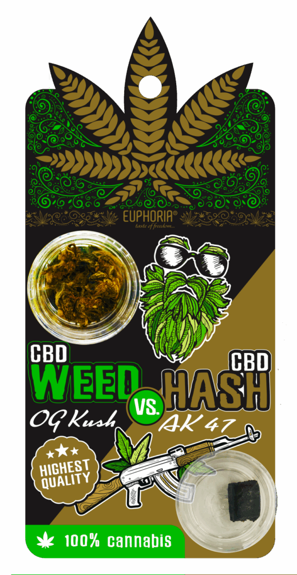 Euphoria CBD Weed OG Kush vs CBD Hash AK 47