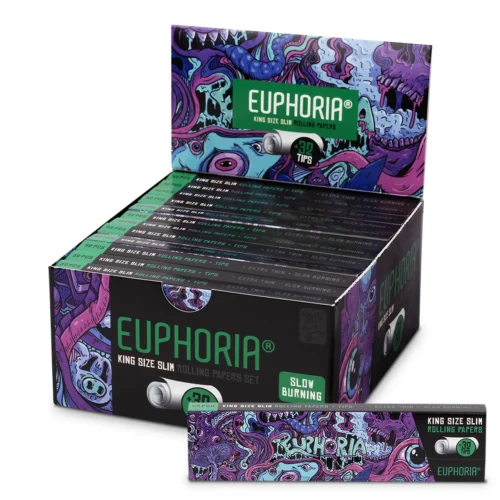 Euphoria Kingsize Slim Psychedelic dohányzópapírok + Filterek