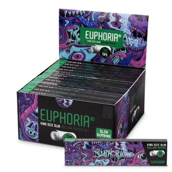 Euphoria Kingsize Slim Psychedelic dohányzópapírok + Filterek