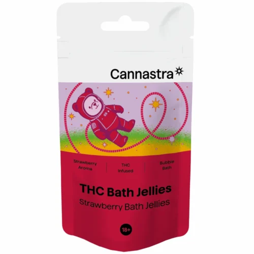 Cannastra THC+ Astro Bears Strawberry Bath Jellies