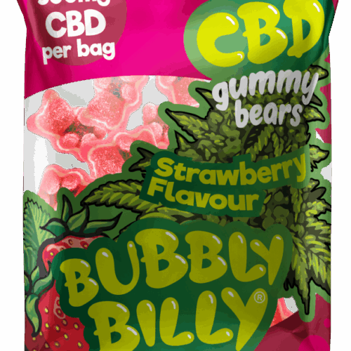 Bubbly Billy Buds eper ízű CBD gumimaci (300 mg)